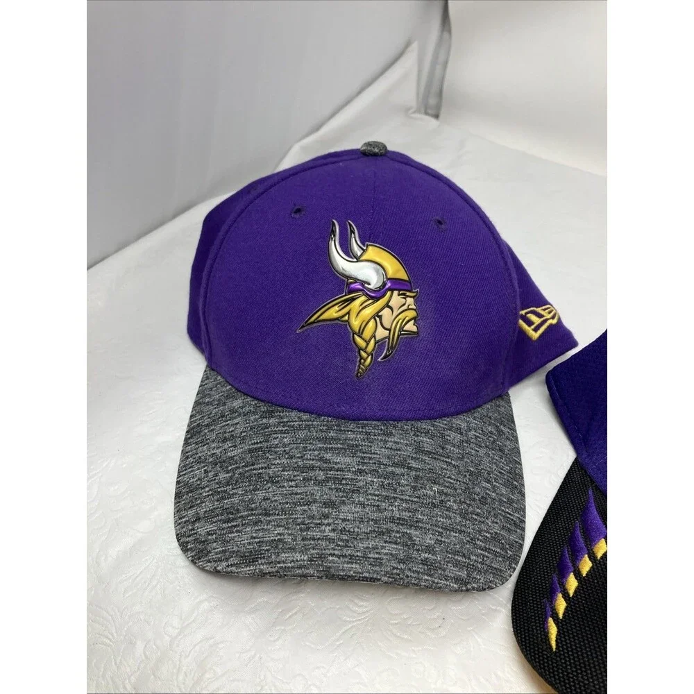 NFL Minnesota Vikings Hat LOT OF 3 Fitted Football Cap New Era M/L & L/XL